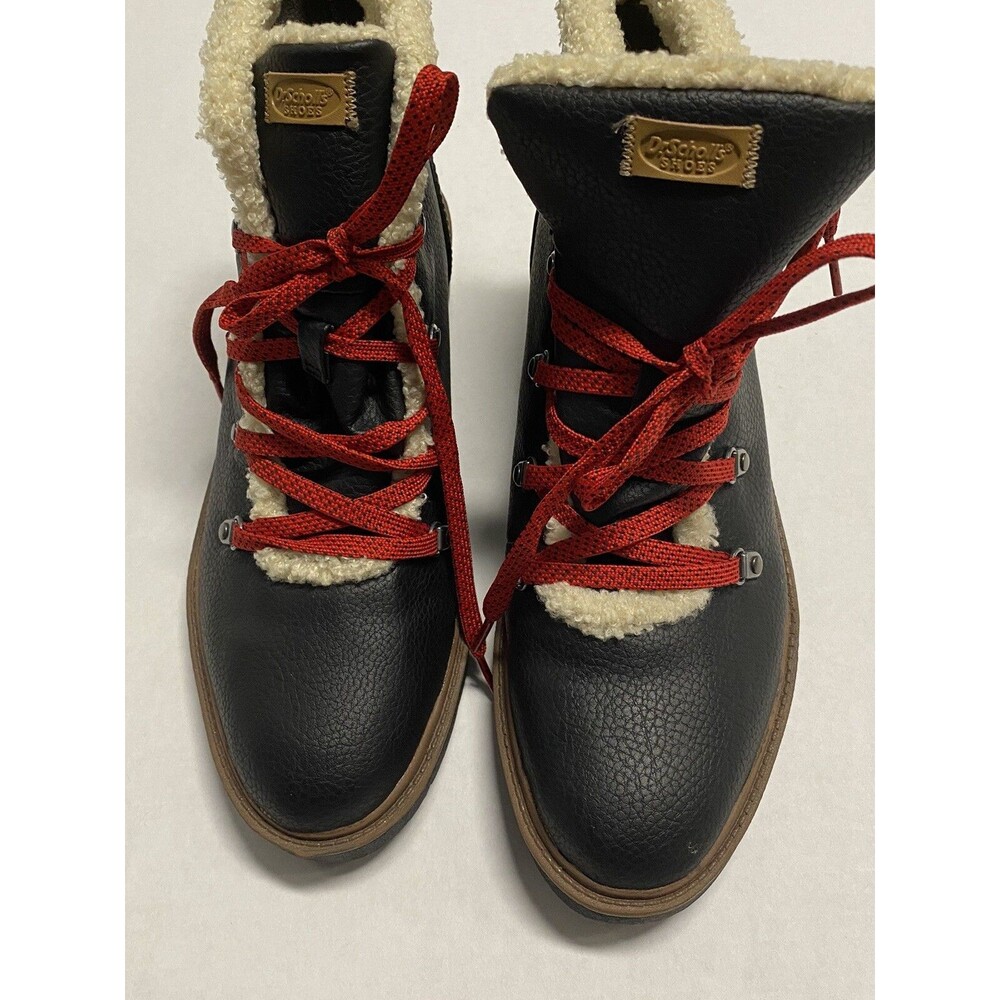 Dr Scholls Boots 9.5 M Lumberjack Lace Up Wedge Waterproof Ankle Booties Black